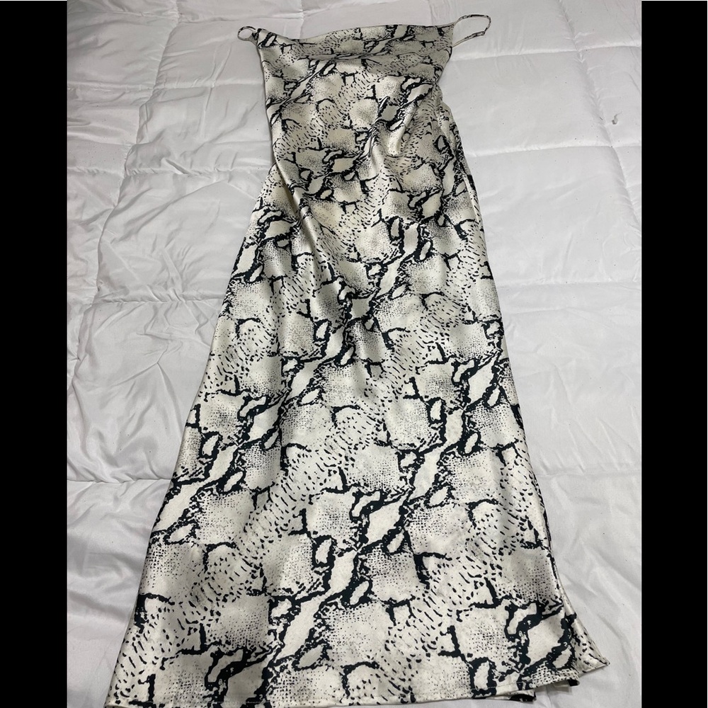 White Python Maxi Dress